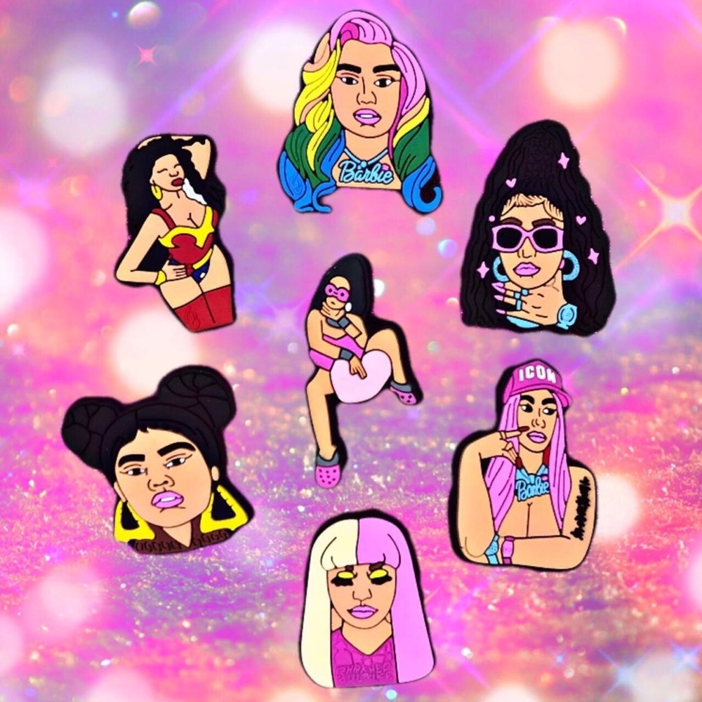 7Pc Nicki Minaj Croc Charms Set